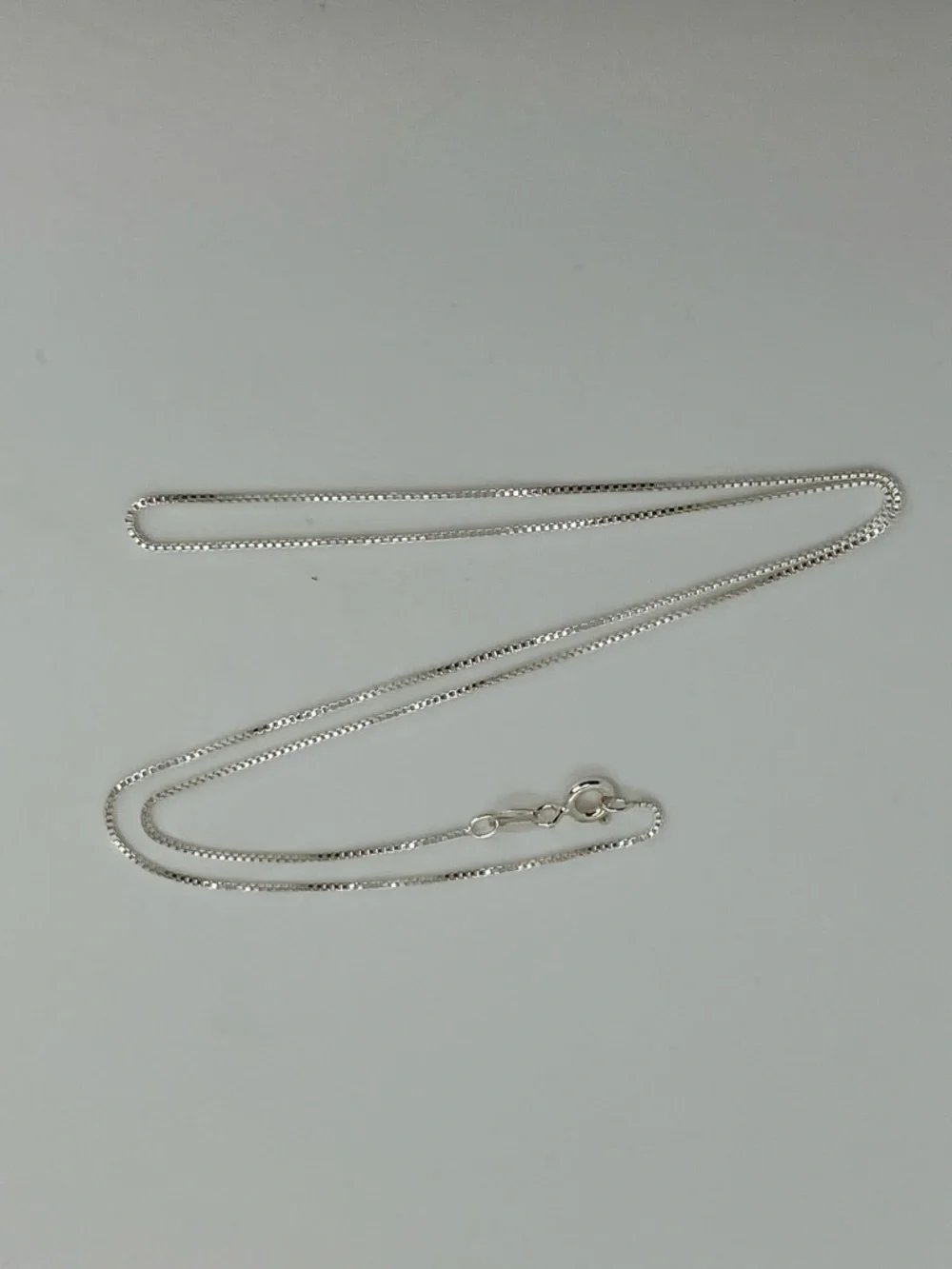 Vtg Sterling Silver Box Link Chain Necklace | 925 IBB - Picture 2 of 6